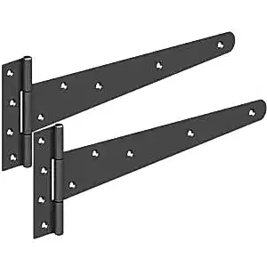 18 Medium T Hinges Black