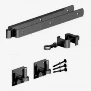 Adjustable silver Hinge Set with Hooks on Plate