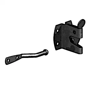 Black auto gate latch