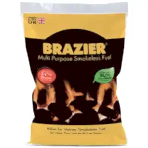 Yellow bag of Brazier smokeless coal 20kg Grangewood