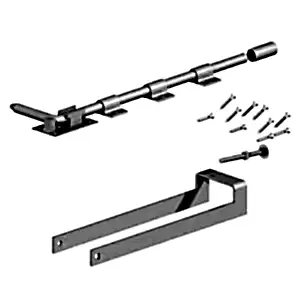 Silver double gate fastener set