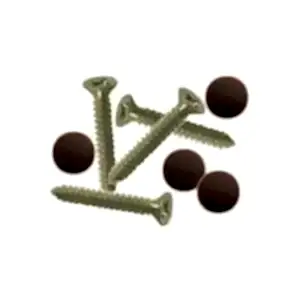 Security Fence Guard Screw & Cover Pack - Brown