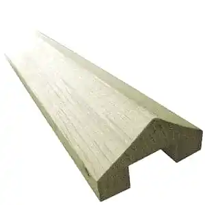 3m Rebated Capping Rail for Fence Tops - Pressure Treated Green