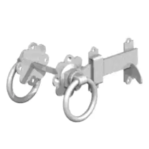 6" Ring Gate Latch - Galvanised silver