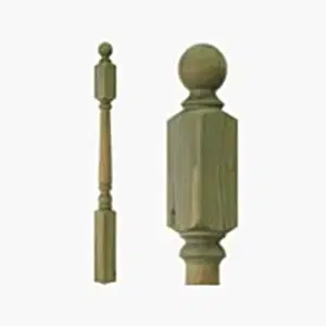 Turned newel post perfect for creating a balustrade for your garden.