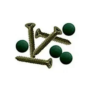 Security fence guard screws and covers - Green