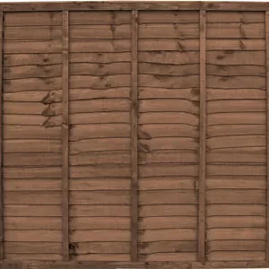 6ft Brown Waneyedge Fence Panels