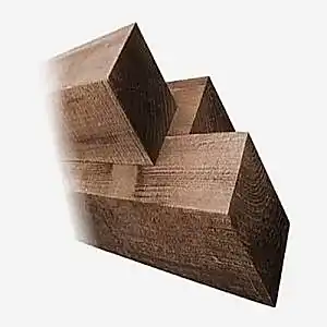 4" x 3" Brown Timber Fence Posts