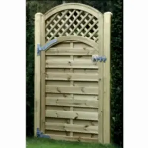 Arched Gate with Lattice Top
