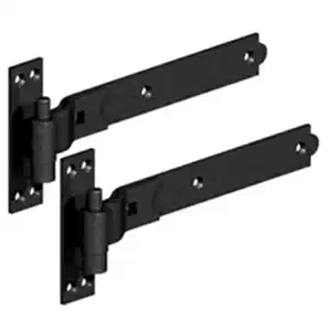 cranked hinges black