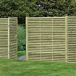 Double Slatted Pressure Treated Fence Panels