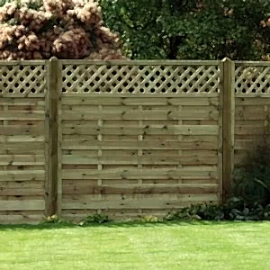 Horizontal Lattice Top Fence Panel - HLT180