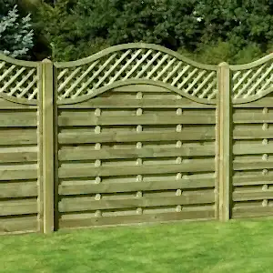 Omega Lattice Top Fence Panel - OLT180