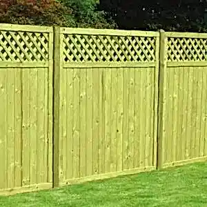 Tongue & Groove Lattice Top Fence Panel - TGLT180