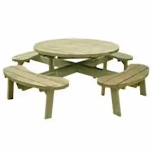 Woodford Round 8 Seater Picnic Table